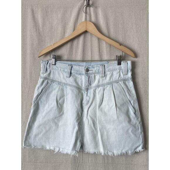 We the Free Womens Boho Beachy Bleached Frayed Hem Denim Mini Skirt Size M Indie - Picture 1 of 6